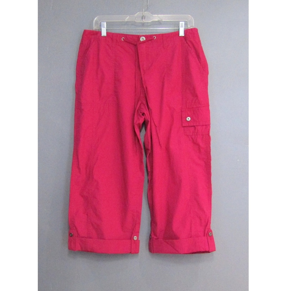 NEW London Jean Chino Capris Pink Cargo Size 10